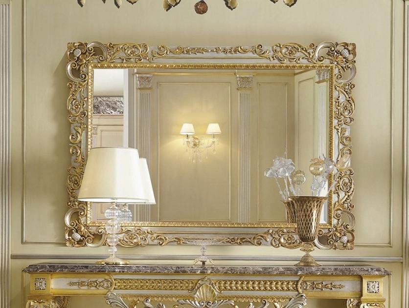 SCAPPINI & C Прямоугольное зеркало из листового серебра с настенной рамой 35th anniversary 2551 - Вид №1