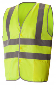 69866 Жилет сигнальный "Спектр Плюс" лимонный с СВП  Сигнальная одежда  размер 56-58 (XXL)