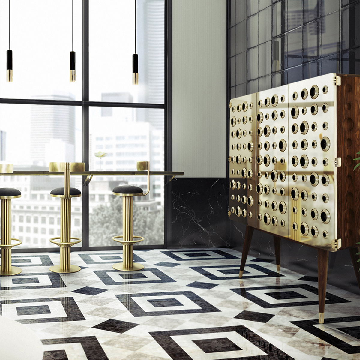 Шкафы Monocles Cabinet Covethouse ESSENTIAL HOME  - Вид №1