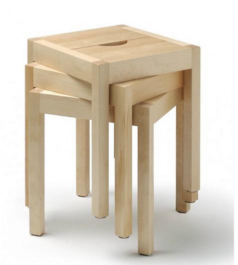 Nikari Низкий штабелируемый табурет из дерева Seminar sun-id-1492256 - Вид №1
