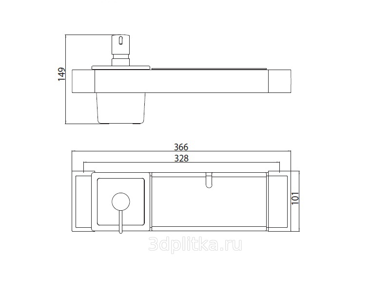 1765 001 04 Полка с дозатором для мыла Emco Liaison Santreyd - Вид №2
