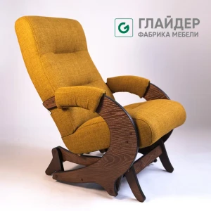 91804614 Кресло-качалка Glider Модель эталон 57x96x83 см рогожка цвет wellton 560/орех антик STLM-1337171