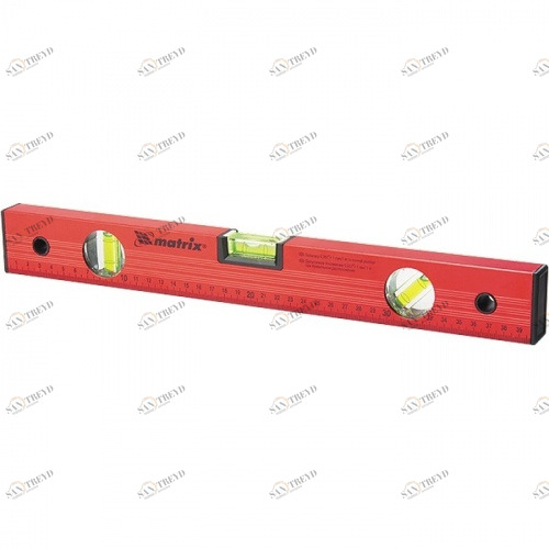 Уровень алюминиевый 3 глазка 1200мм красный линейка Matrix 12629