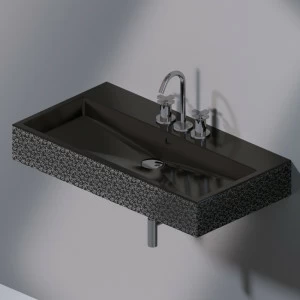 L278T1R3V4.401 Подвесная раковина настенная прямоугольная A. e T. Italia  черная