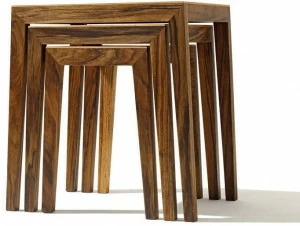 sixay furniture Низкий штабелируемый журнальный столик из массива дерева Theo