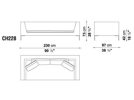 3-местный тканевый диван B&B Italia ARCH-00012612 - Вид №1