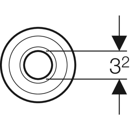 241.508.11.1 Стенная розетка Geberit, глубокая Geberit  - Вид №3