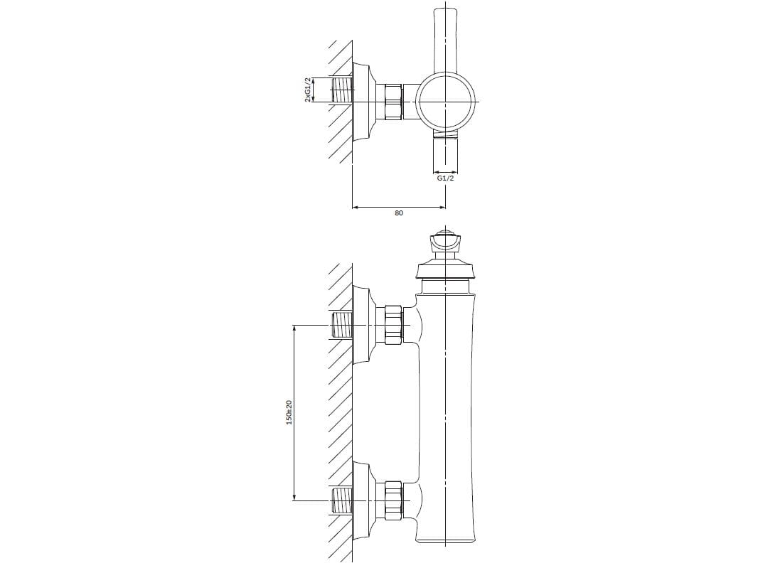 Смеситель для душа на открытом воздухе OMNIRES Armance ARCH-00098744 - Вид №4