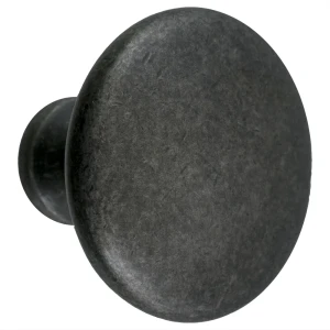 Мебельная ручка-кнопка Jet 161 ЦАМ цвет античное серебро ø28 мм