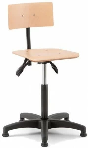 Linea Fabbrica Офисный стул с 5 спицами, регулируемый по высоте, из бука Rumba