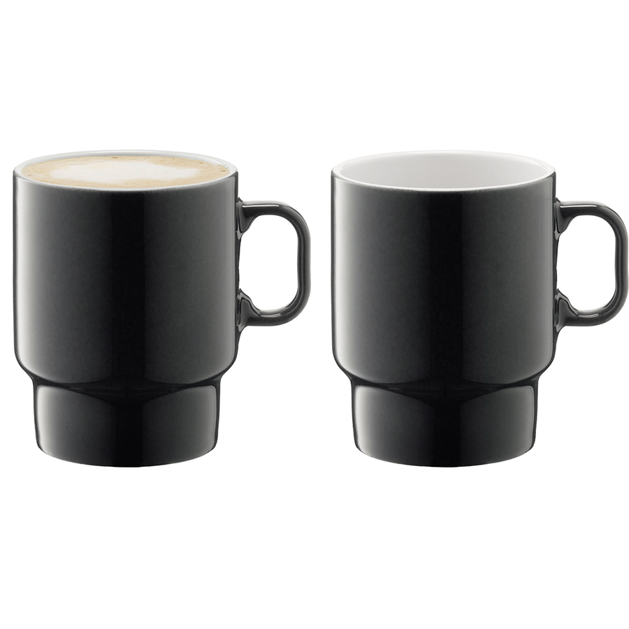 P276-14-523 Набор из 2 чашек для капучино utility 380 мл серый LSA International 