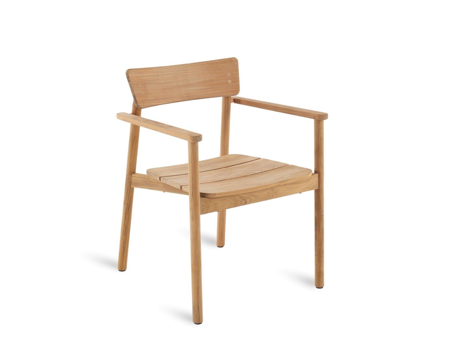 Садовое кресло из тикового дерева с подлокотниками Unopiù Pevero ARCH-00119319