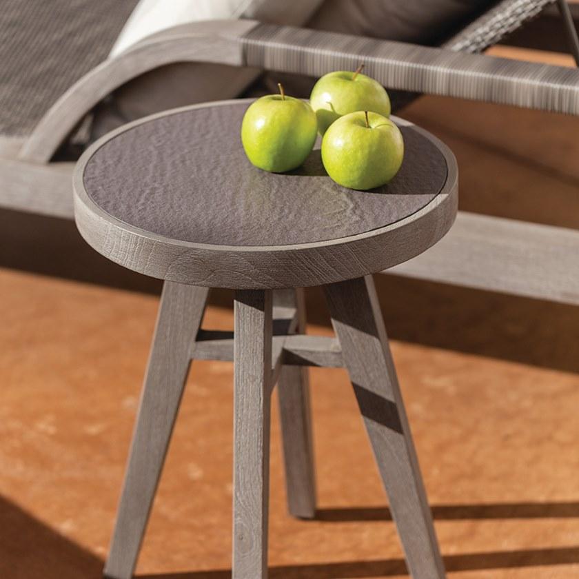 JANUS et Cie Круглый садовый столик из тика Rock garden sun-id-1368364 - Вид №3