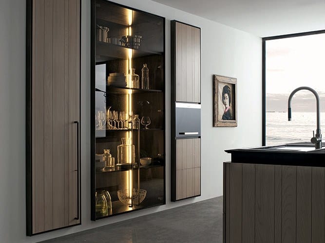 Деревянная кухня с полуостровом Shake Кубическая ARCH-00035560 - Вид №3