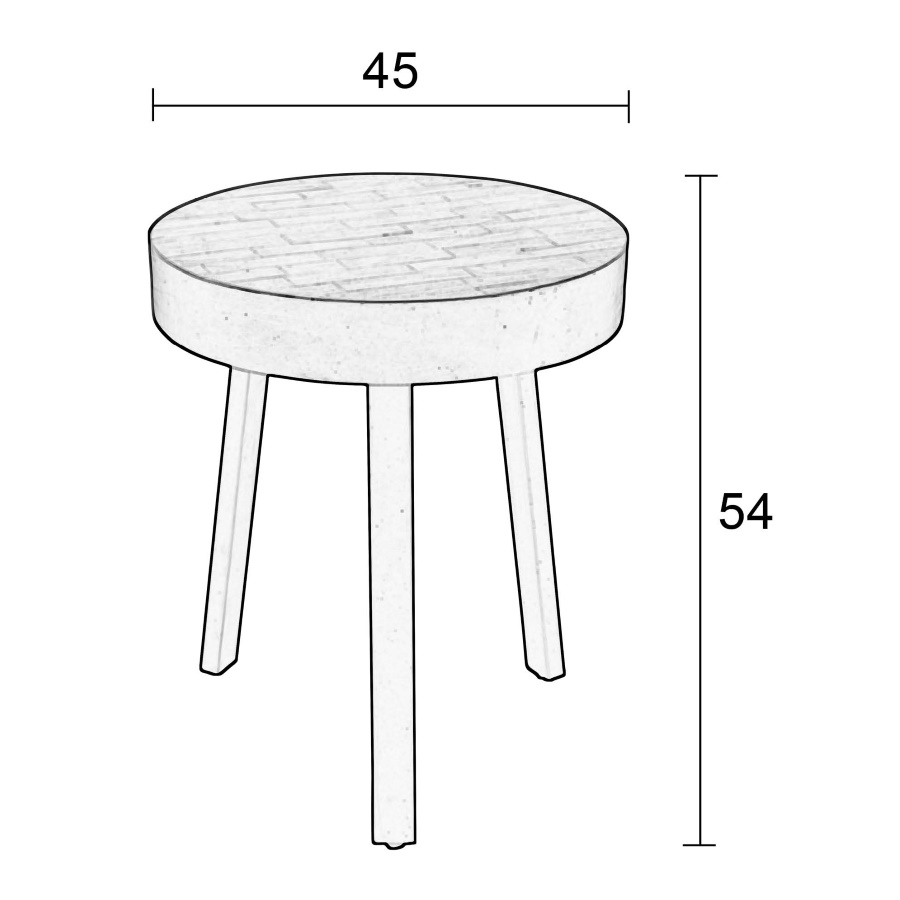 Столик Suri круглый White Label Living 2300058 - Вид №7