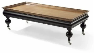 MARIONI Прямоугольный журнальный столик из массива дерева на колесиках Thor 02071