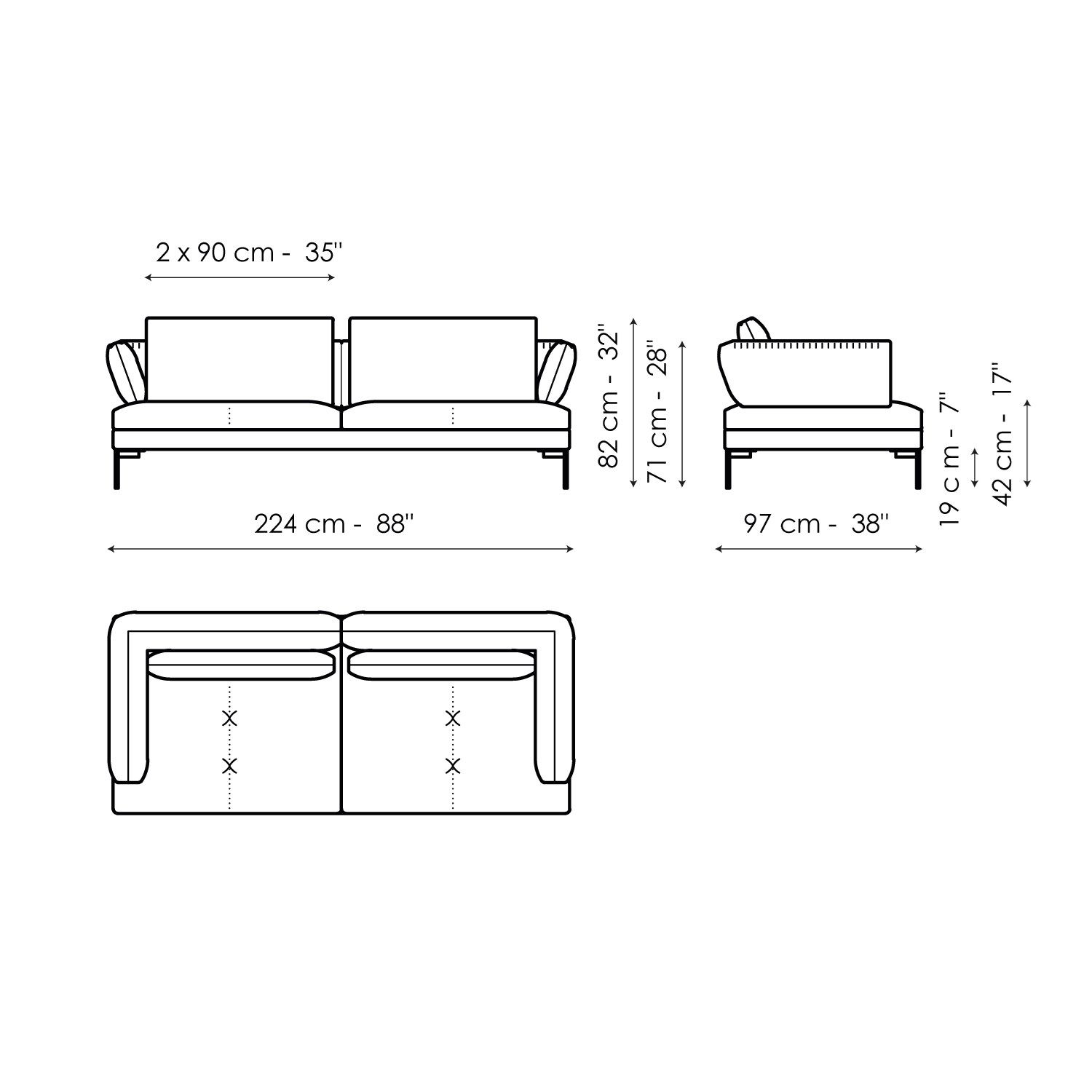 Ткань диван BONALDO ALIANTE ARCH-00100553 - Вид №13