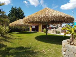 Зонтик из синтетической пальмы