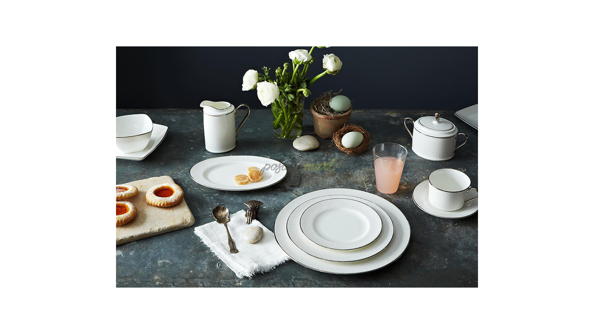 10628682 Noritake Тарелка десертная Noritake "Брум-стрит" 17см Фарфор костяной  - Вид №2