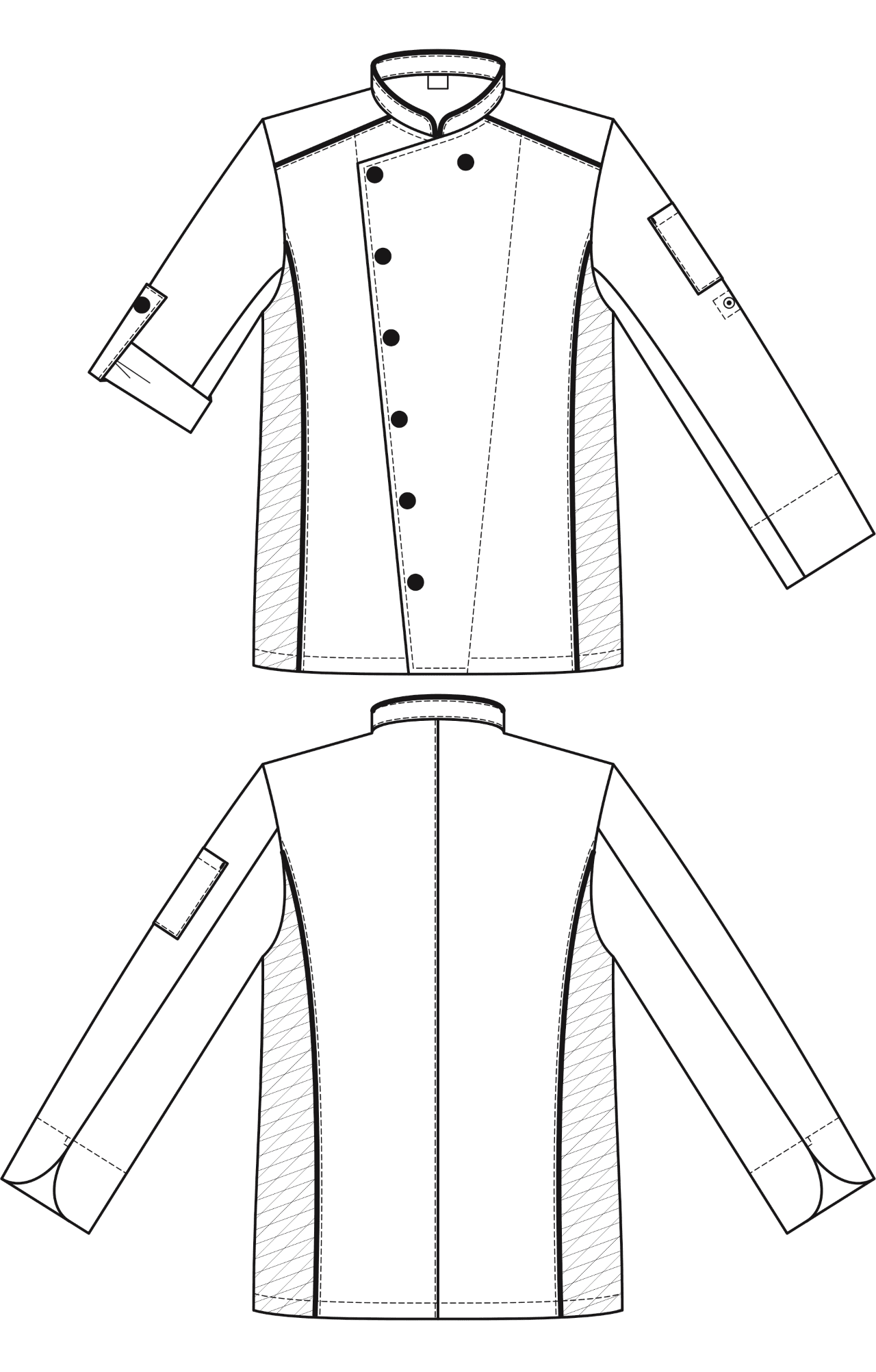 62616 Китель поварской white RICON  Одежда для поваров  размер 52 (XL)  - Вид №2