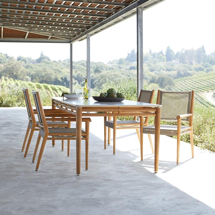 JANUS et Cie Садовый стул из тика с подлокотниками Konos sun-id-1463468 - Вид №6