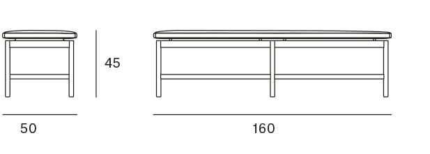 Мягкая скамейка из ткани Blasco&Vila Rem ARCH-00078137 - Вид №4