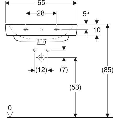 501.932.00.1 Накладная раковина Geberit Renova Plan Geberit  - Вид №34