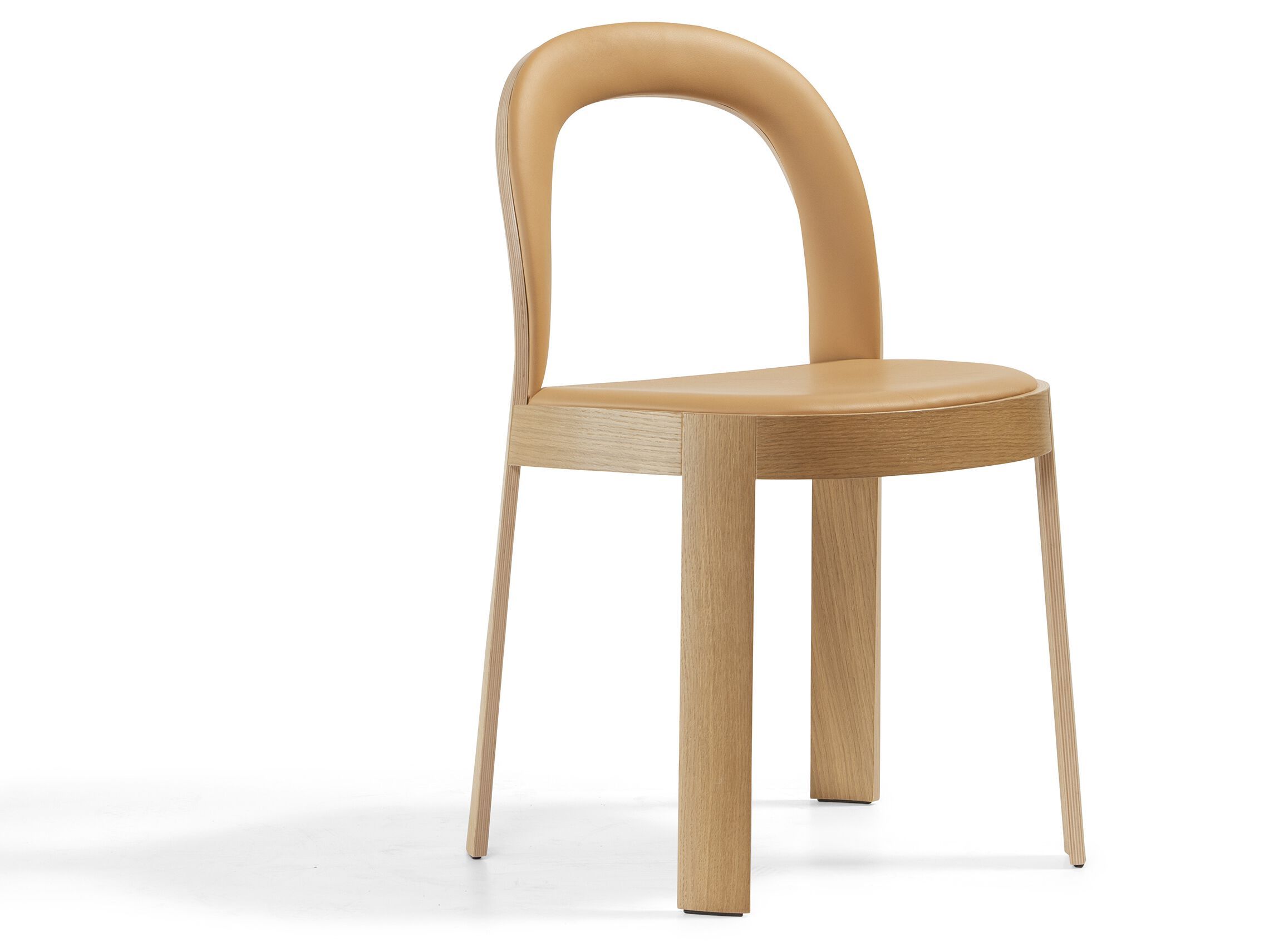 Деревянный и кожаный стул Bla Station OM DRESSED ARCH-00003567