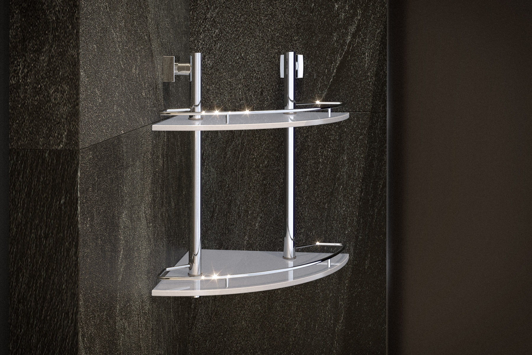 ESP 072 Полка угловая 2-х ярусная 28 cm FBS Esperado - Вид №2