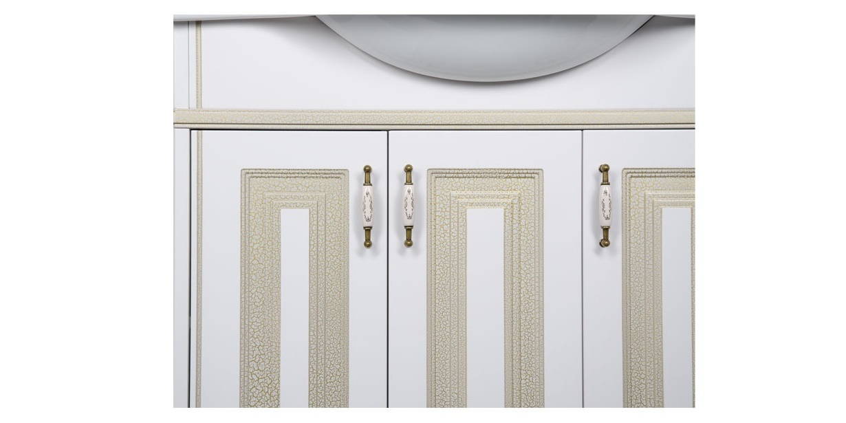 Комплект мебели Aquanet Валенса 90 белый краколет/золото 00182822 - Вид №5