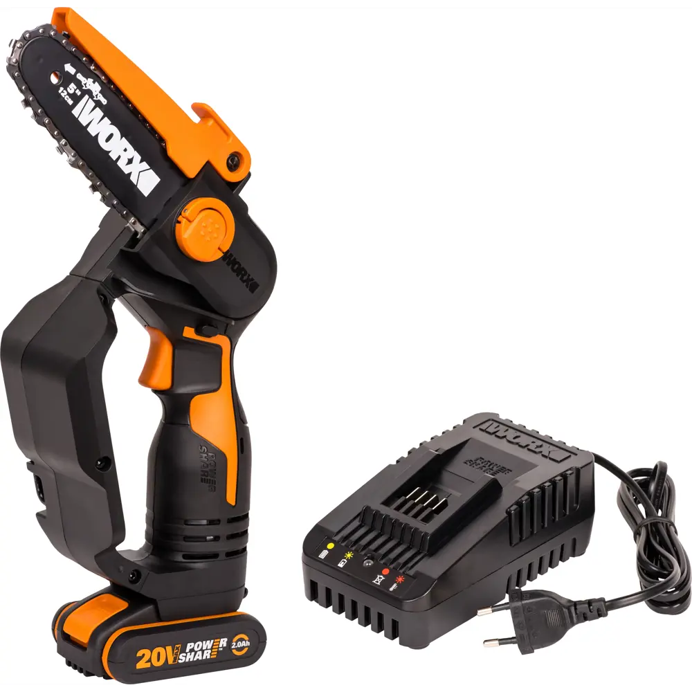 Аккумуляторная пила WORX WP342E 20В для точной обрезки веток 83739374