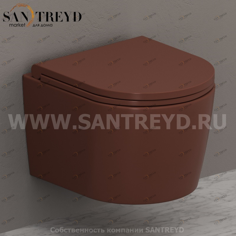 FOS06MT Подвесной унитаз настенный Коричневый Ceramica Globo FORTY3 Италия