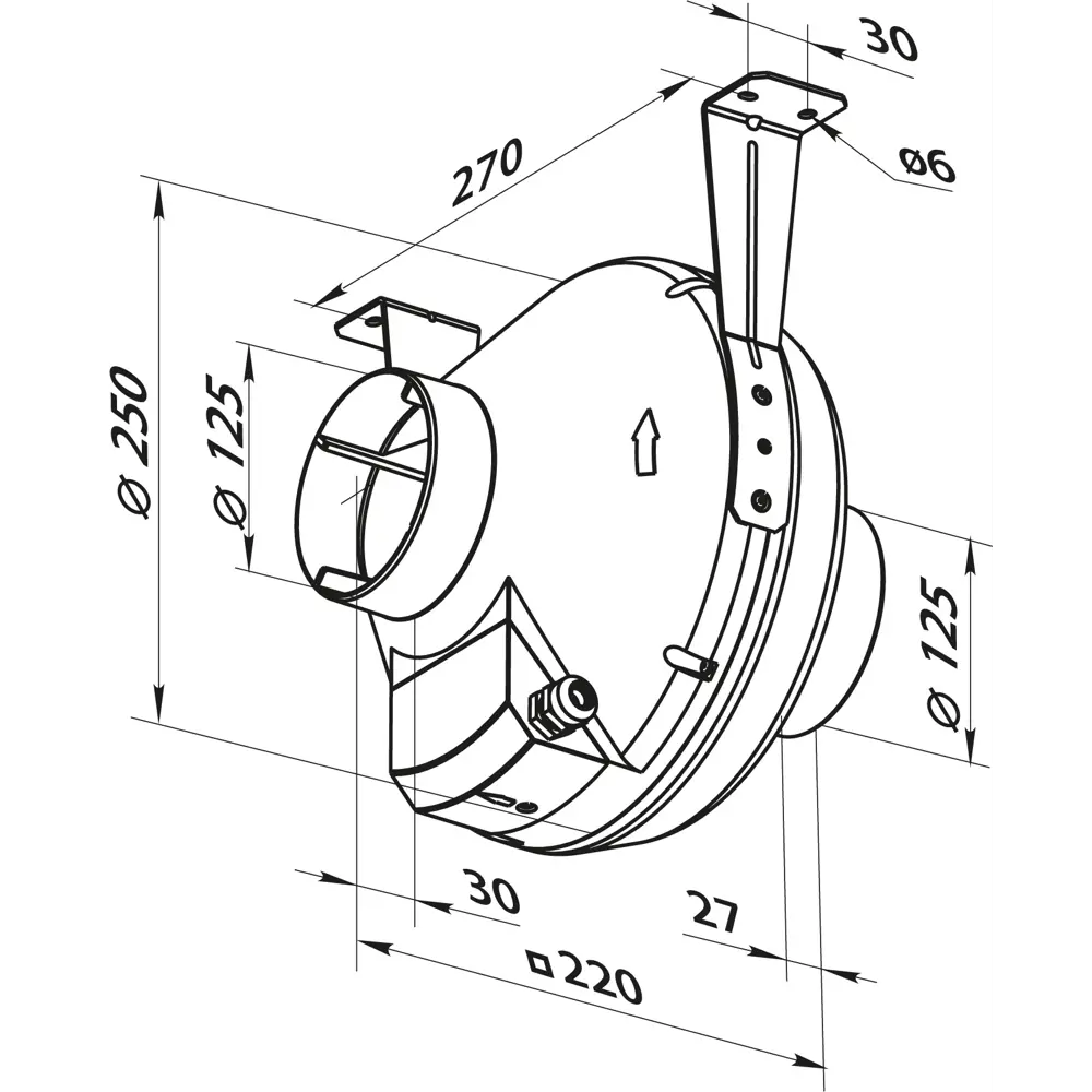 Вентилятор осевой вытяжной Вентс D125 мм 41 дБ 355 м³/ч цвет белый STLM-2087798 - Вид №5