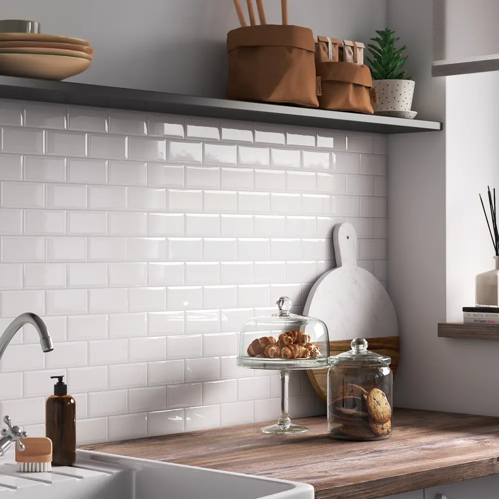 Мозаика Artens белая керамическая 29×29 см для интерьера 18877960 Керамика STLM-0013381 - Вид №5