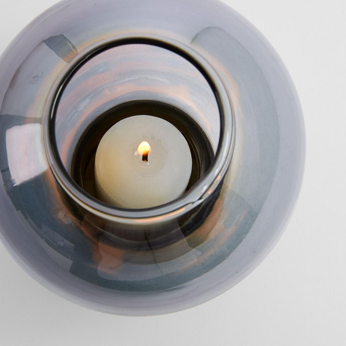 064844 Подсвечник стеклянный голубой La Forma Crayte  - Вид №1