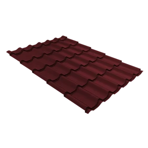 Металлочерепица 0.5 мм 2200x1180 мм RAL 3005 красный