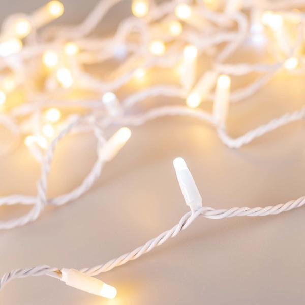 031205 Уличная светодиодная гирлянда нить 230V теплый белый ARD-String--10000-White-100Led-Milk-Flash Warm Ardecoled Classic