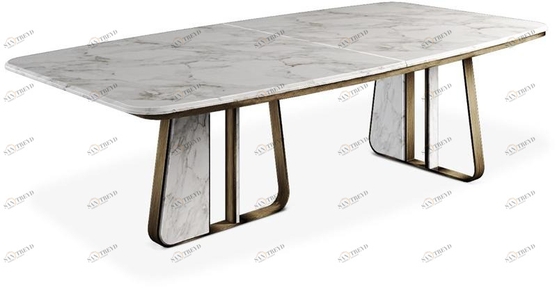 Porustudio Прямоугольный обеденный стол из каррарского мрамора sun-id-1508111