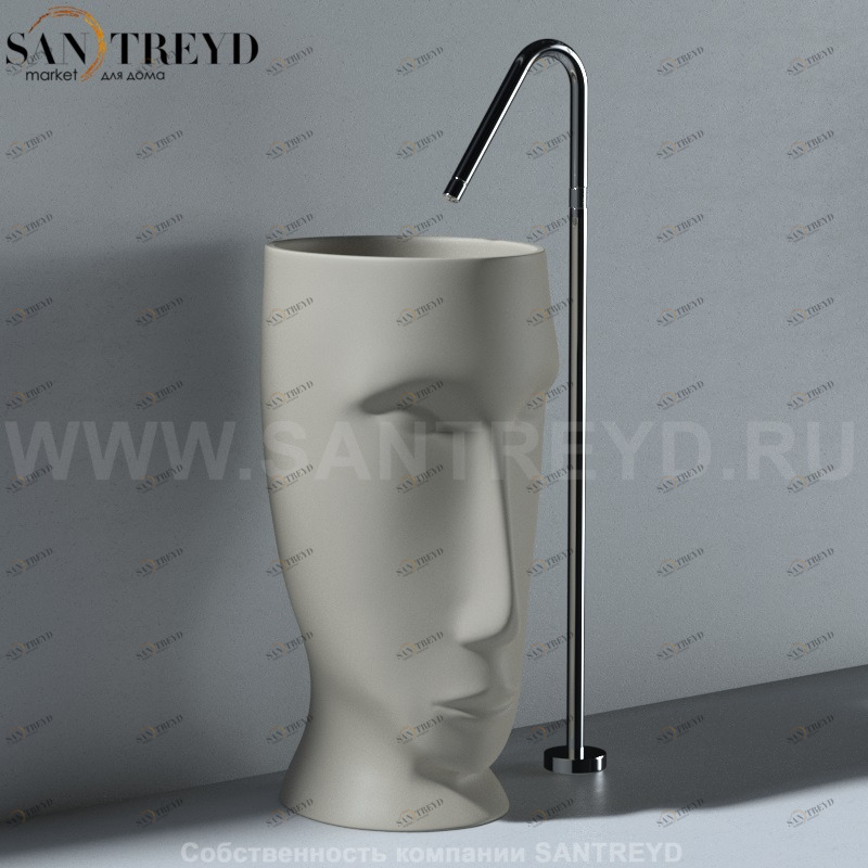 4741K81 Напольная раковина стоящая круглая Kerasan Artwork