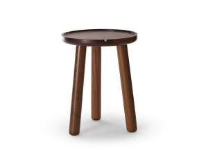 Высокий круглый журнальный столик из красного дерева