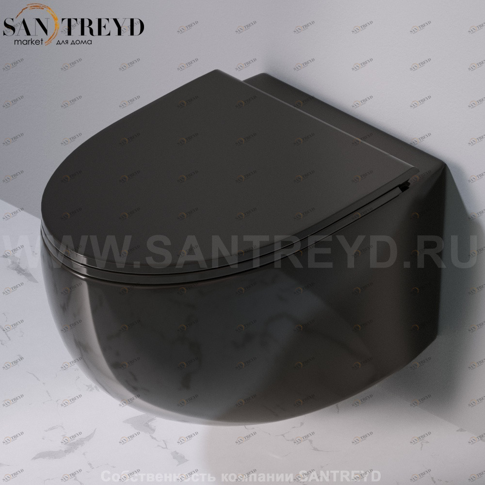 S555T0R0V6.104 Подвесной унитаз настенный Черный A. e T. Italia Dot Италия AeT ITALIA DOT 2.0