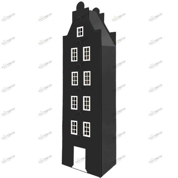 Шкаф-домик детский левый "Амстердам-7-XL" МАНДАРИН АМСТЕРДАМ 178625 Черный Santreyd 