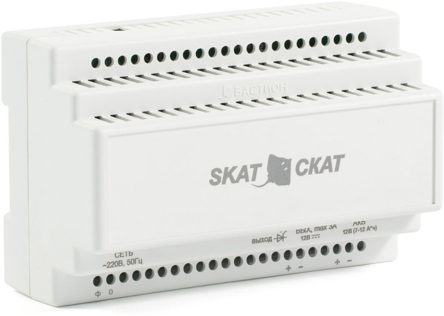 SKAT-12-3.0-DIN Skat-12-3,0 din power supply 12v 3a plastic case for 35 mm din rail Бастион 