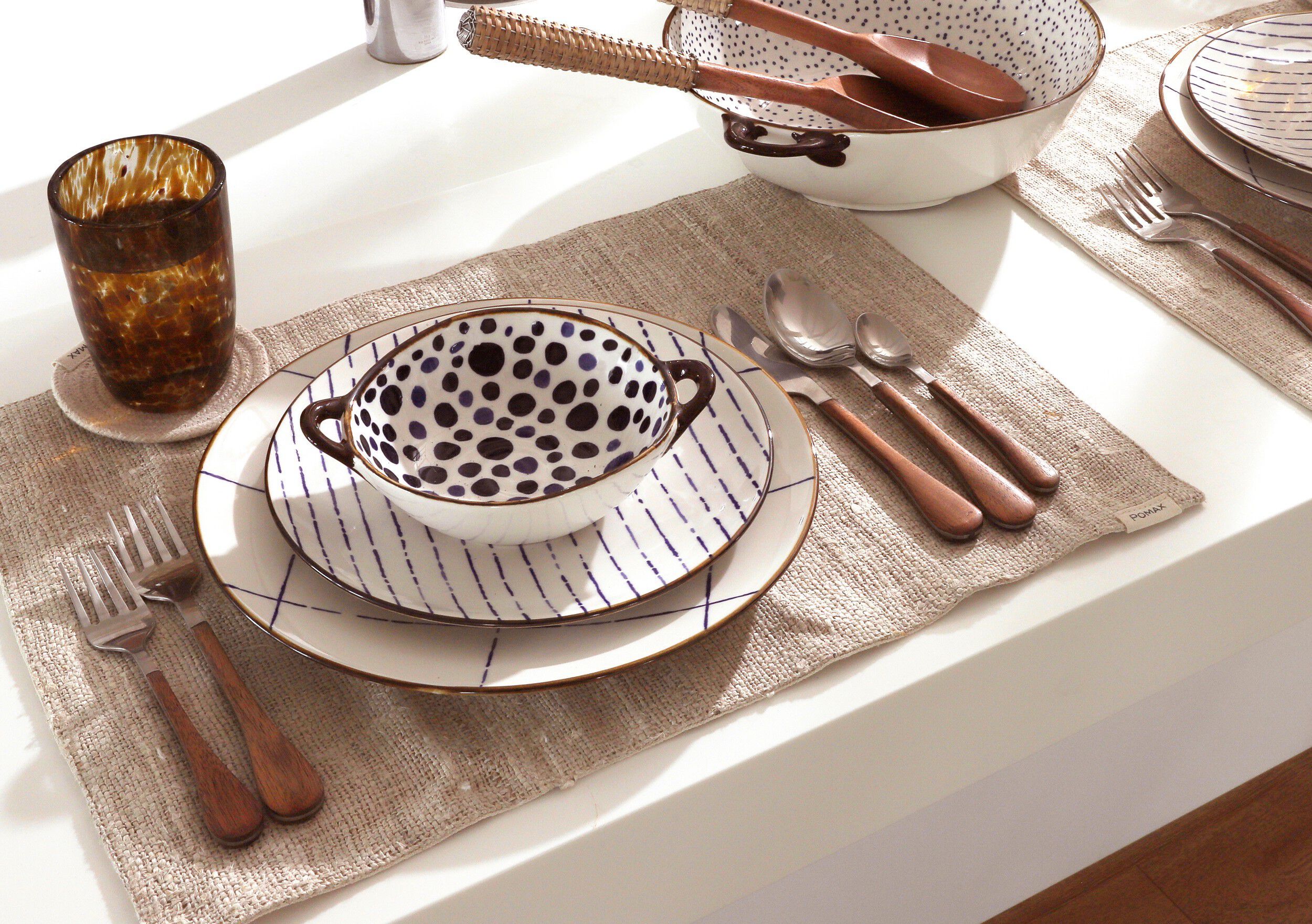 Набор столовых приборов из нержавеющей стали и акации POMAX RÉMY ARCH-00131881 - Вид №3