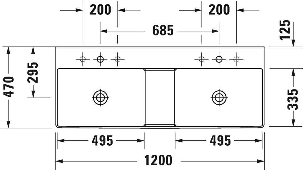 2353120044 Подвесная раковина настенная овальная Duravit DuraSquare - Вид №1