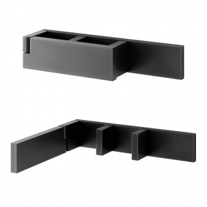 T113B+T010A  Смеситель из стены для раковинывылет 19,1 см поворотный излив ручки ограничитель потока воды до 5 л/мин при 3 бар картридж керамический 90° впуски 1/2'' без донного клапана Fantini Rubinetti AK/25