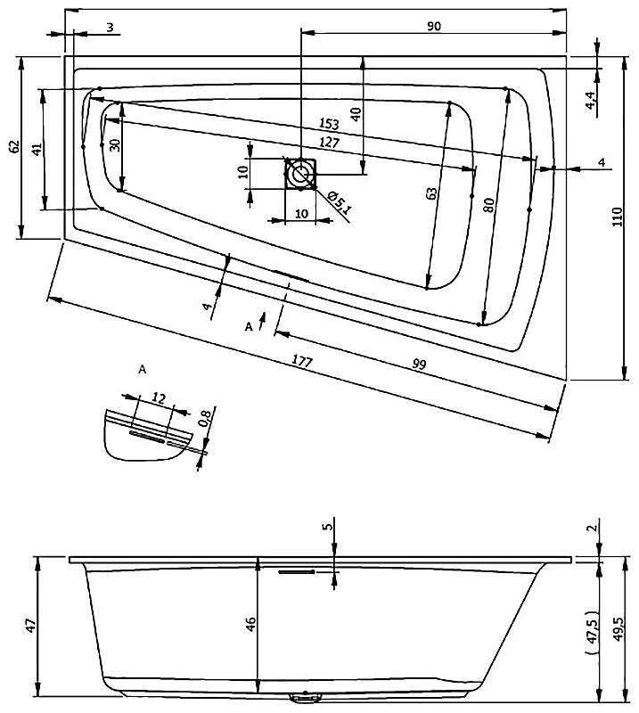 BR0400500000000 Ванна Riho Still Santreyd - Вид №2