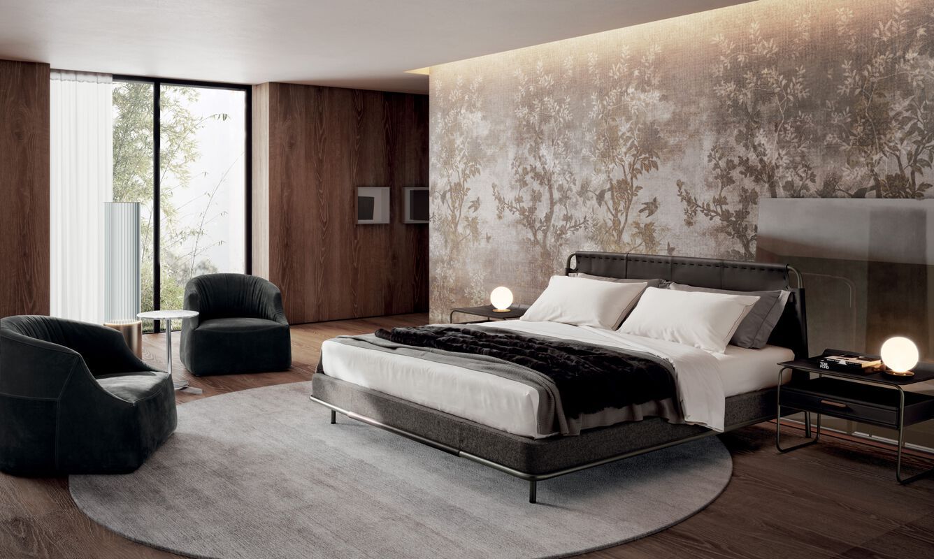 Кожаное и тканевое кресло с подлокотниками i 4 Mariani ARCH-00139929 - Вид №3