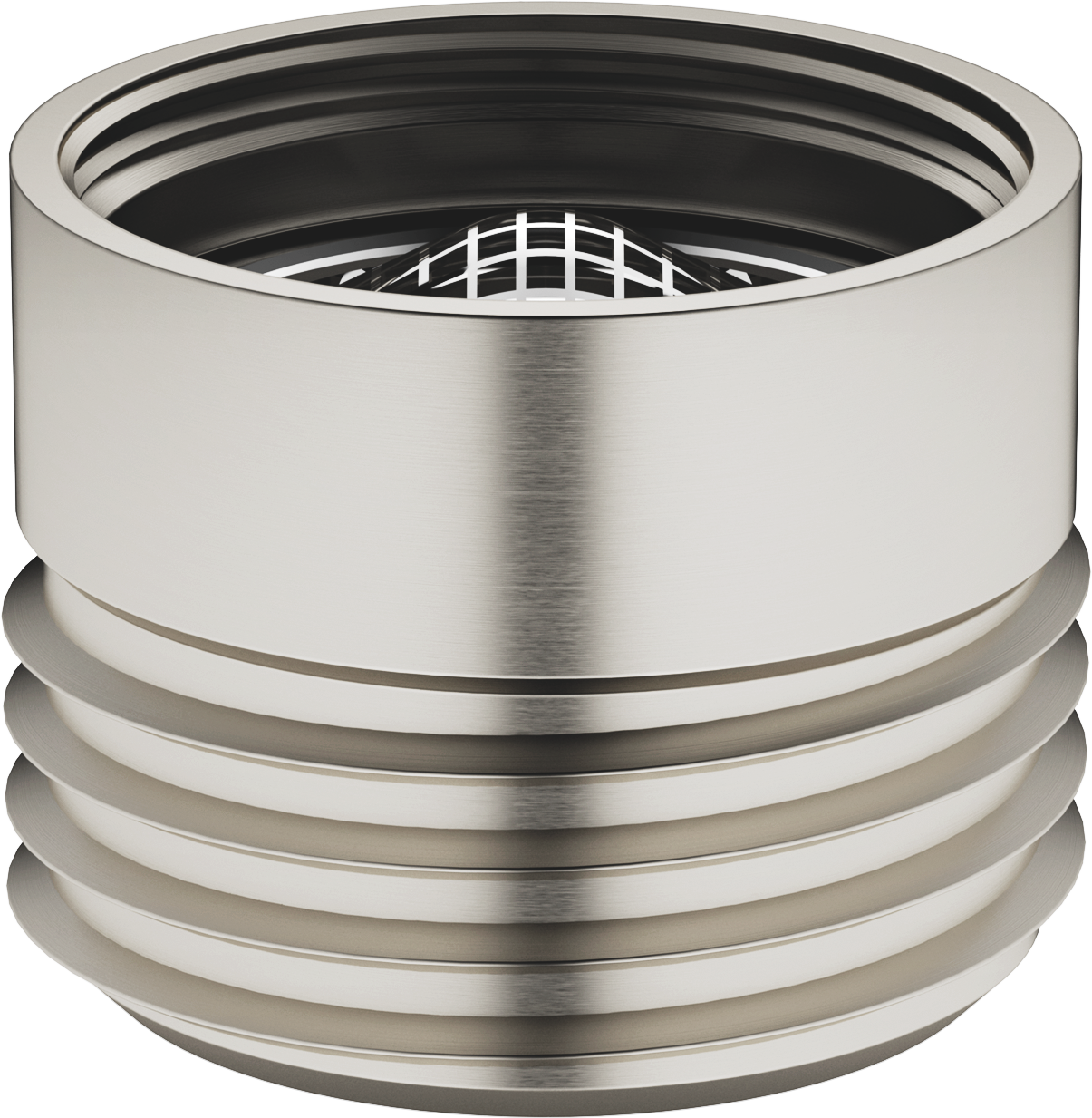 Переходник для душевого выхода 3/8" x 1/2" - матовая платина