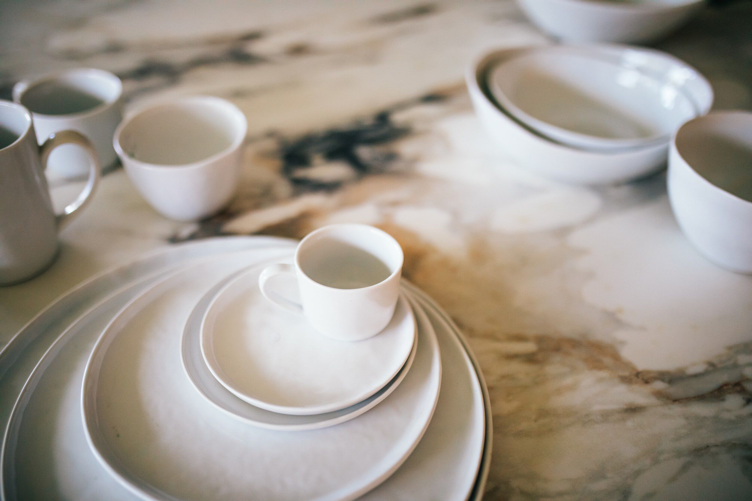 Фарфоровая кофейная чашка с блюдцем POMAX Porcelino White ARCH-00147870 - Вид №1